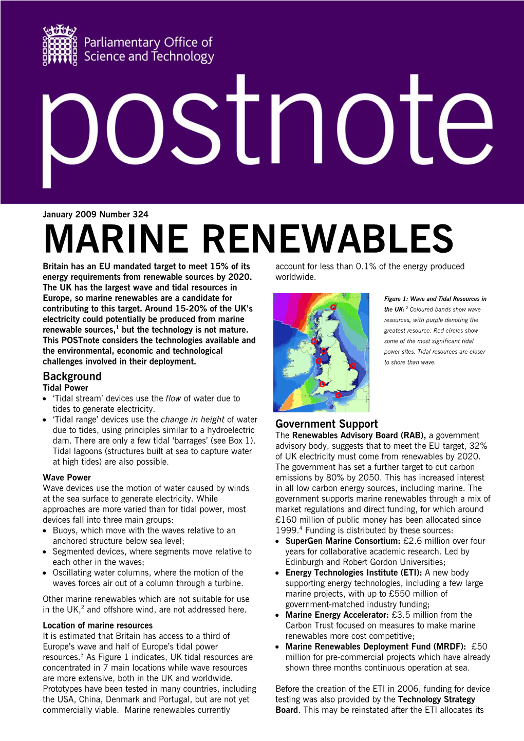 Marine Renewables