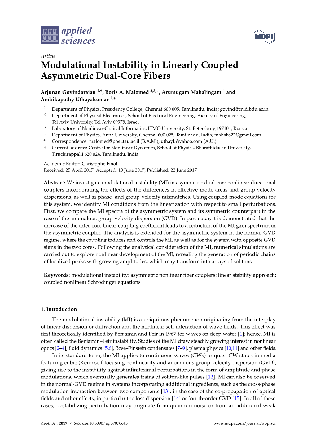 Modulational Instability in Linearly Coupled Asymmetric Dual-Core Fibers