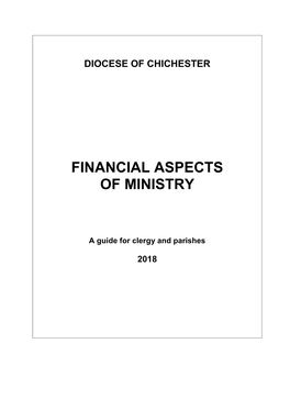 Financial Aspects of Ministry