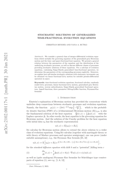 Arxiv:2102.00117V1 [Math.PR]