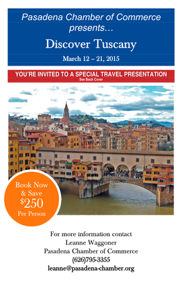 Discover Tuscany March 12 – 21, 2015