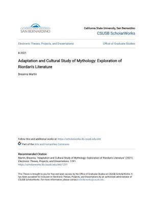 Adaptation and Cultural Study of Mythology: Exploration of Riordan's Literature