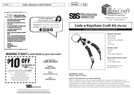 Code a Keychain Craft Kit (Pk/24) GP3306 1.0