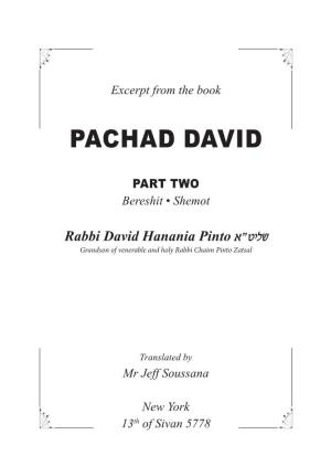 Pachad David on the Torah Part II