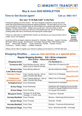 Shopping Shuttles … Some Are New Services Or a Special Price
