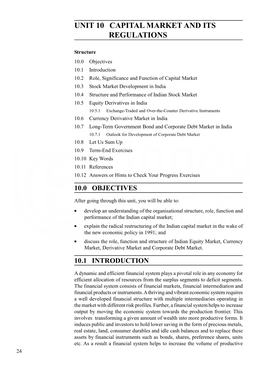 Unit 10 Capital Market and Its Regulations