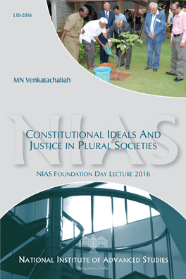 Constitutional Ideals and Justice in Plural Societies