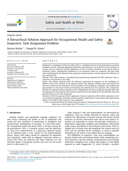 A Hierarchical Solution Approach for Occupational Health and Safety Inspectors' Task Assignment Problem