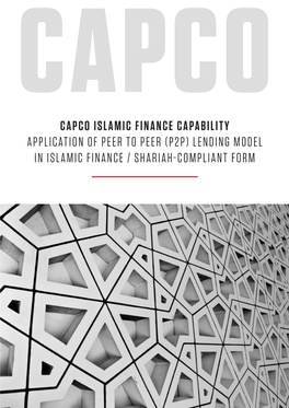 (P2p) Lending Model in Islamic Finance / Shariah-Compliant Form