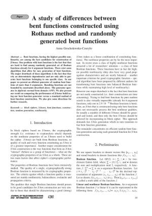 A Study of Differences Between Bent Functions Constructed Using
