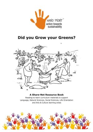 Did You Grow Your Greens?