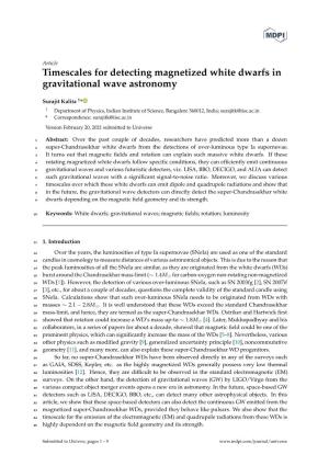 Timescales for Detecting Magnetized White Dwarfs in Gravitational Wave Astronomy