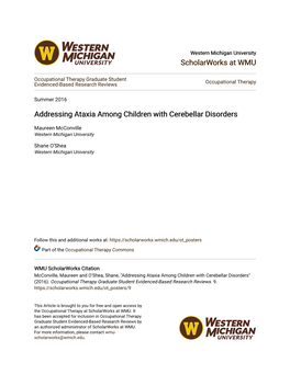 Addressing Ataxia Among Children with Cerebellar Disorders