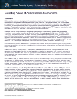 Detecting Abuse of Authentication Mechanisms