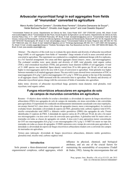 Arbuscular Mycorrhizal Fungi in Soil Aggregates from Fields of “Murundus” Converted to Agriculture