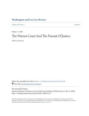 The Warren Court and the Pursuit of Justice, 50 Wash