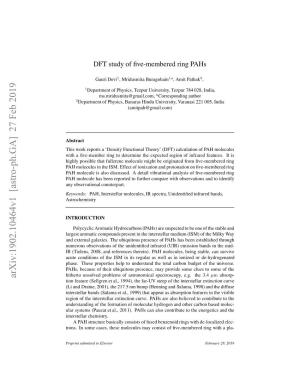 DFT Study of Five-Membered Ring Pahs