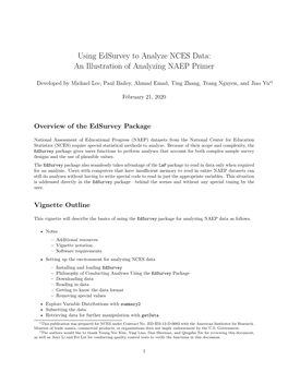 Using Edsurvey to Analyze NCES Data: an Illustration of Analyzing NAEP Primer