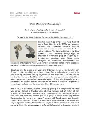 Claes Oldenburg: Strange Eggs