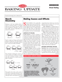 Starch Chemistry Staling Causes and Effects