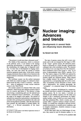 Nuclear Imaging Advances and Trends