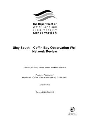 Uley South – Coffin Bay Observation Well Network Review