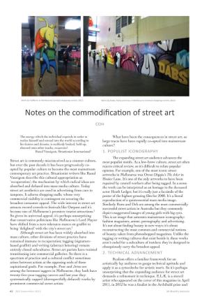 Notes on the Commodification of Street Art