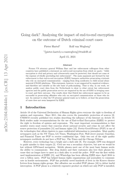 Going Dark? Analysing the Impact of End-To-End Encryption on The