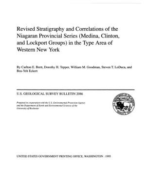 (Medina, Clinton, and Lockport Groups) in the Type Area of Western New York