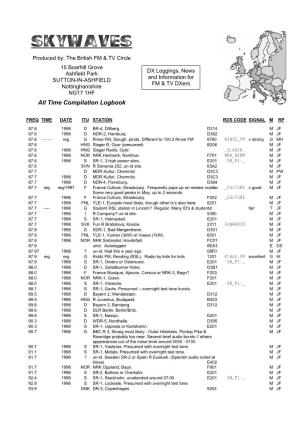 All Time Compilation Logbook by Date/Time