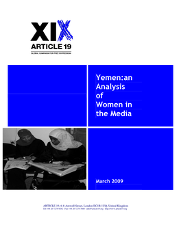 Yemen:An Analysis of Women in the Media