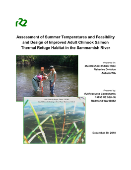 Assessment of Summer Temperatures and Feasibility and Design of Improved Adult Chinook Salmon Thermal Refuge Habitat in the Sammamish River