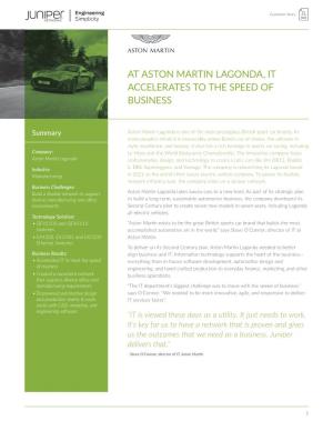 Aston Martin Lagonda Case Study
