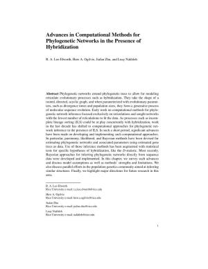 Advances in Computational Methods for Phylogenetic Networks in the Presence of Hybridization