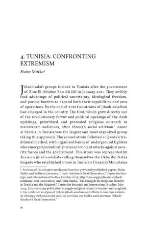 4. TUNISIA: CONFRONTING EXTREMISM Haim Malka1