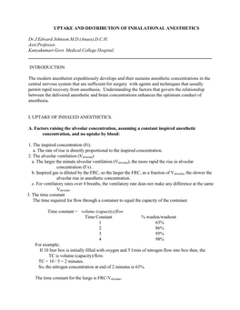 Inhalational Anesthetics