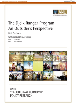 The Djelk Ranger Program: an Outsider's Perspective