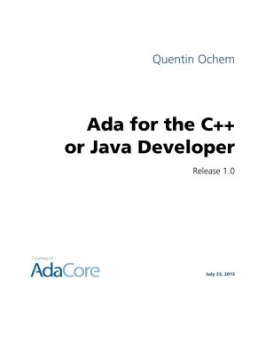 Ada for the C++ Or Java Developer