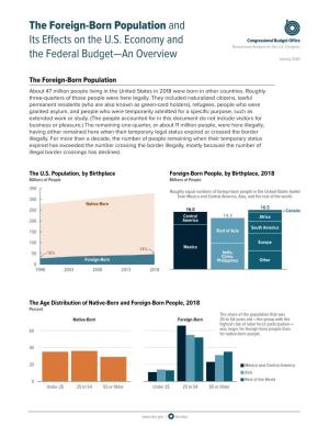 The Foreign-Born Population and Its Effects on the U.S. Economy and the Federal Budget—An Overview January 2020