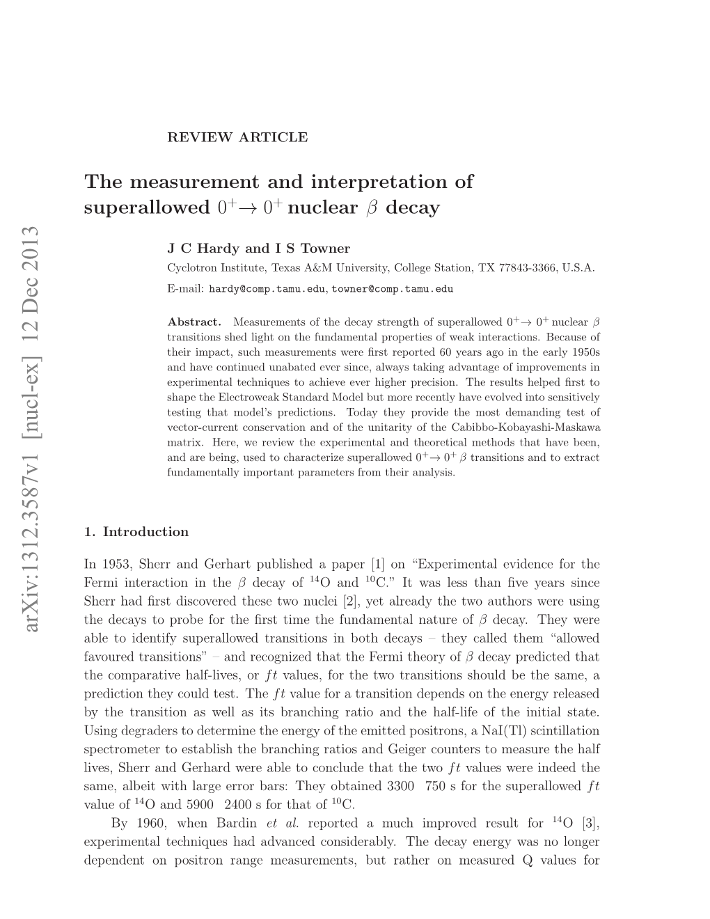 The Measurement and Interpretation of Superallowed 0+ to 0+ Nuclear