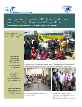 Ethiopia Annual Progress Report