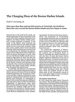 The Changing Flora of the Boston Harbor Islands