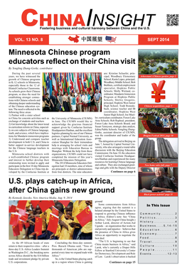 U.S. Plays Catch-Up in Africa, After China Gains New Ground Minnesota