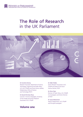 The Role of Research in the UK Parliament