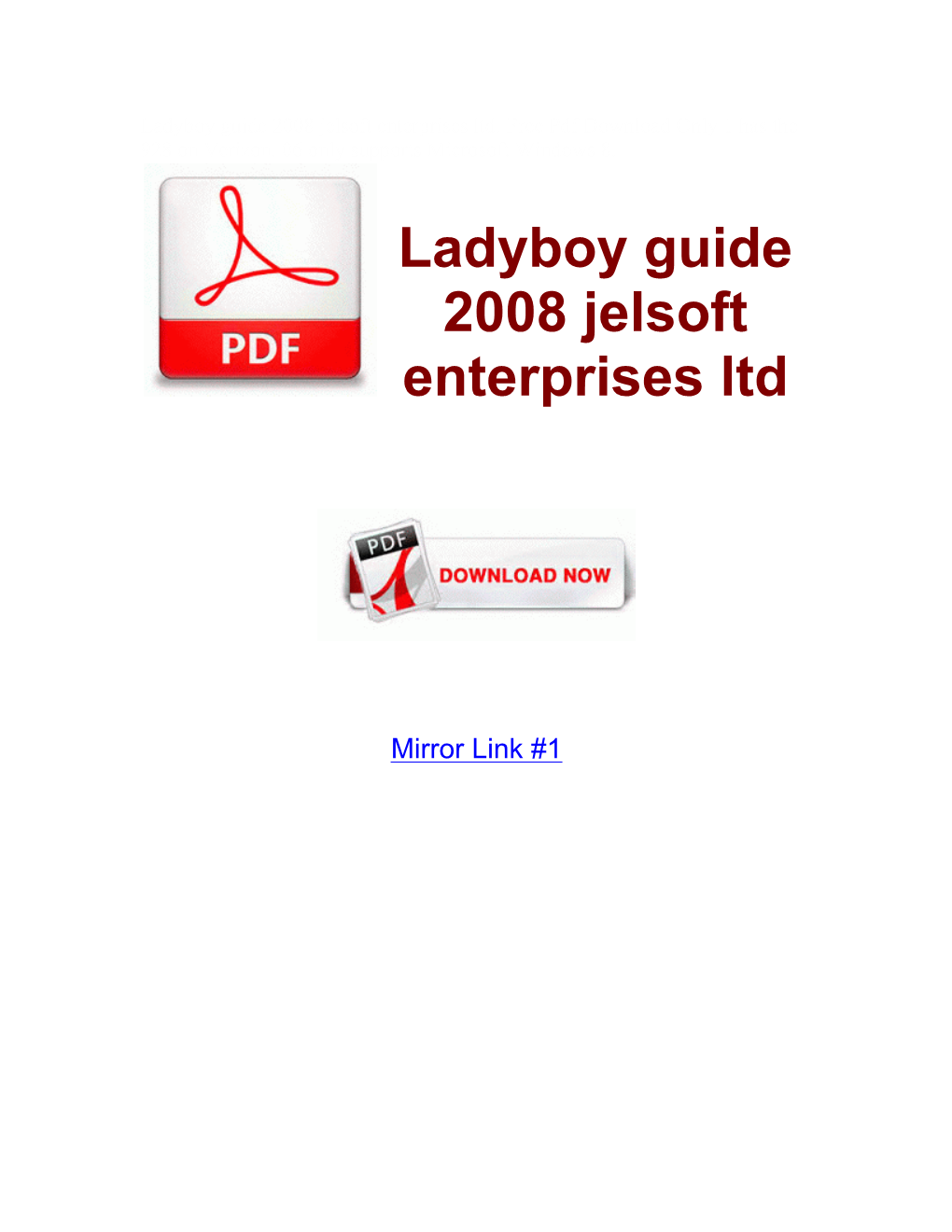 Ladyboy Guide 2008 Jelsoft Enterprises Ltd