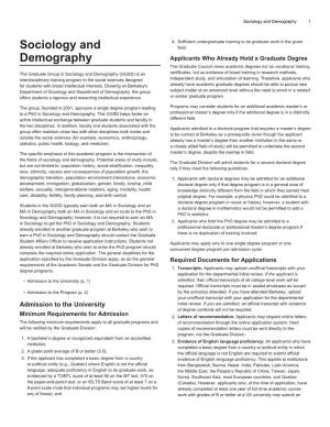 Sociology and Demography 1