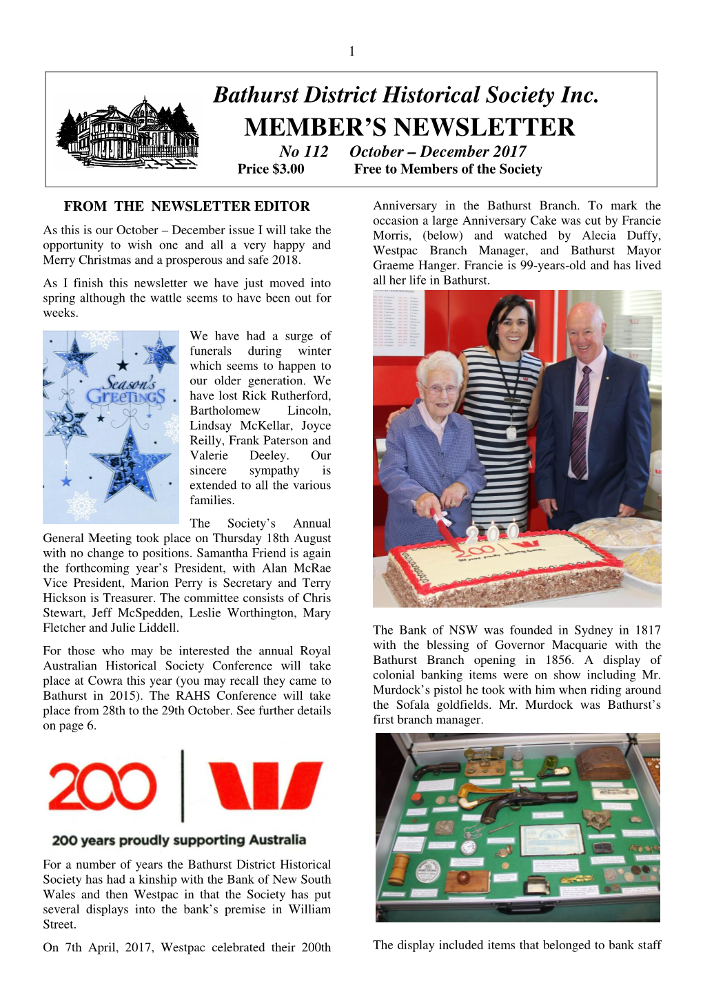 Member's Newsletter No