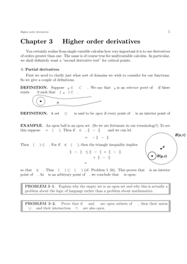 Higher Order Derivatives 1 Chapter 3 Higher Order Derivatives