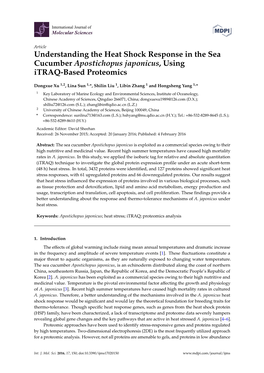 Understanding the Heat Shock Response in the Sea Cucumber Apostichopus Japonicus, Using Itraq-Based Proteomics