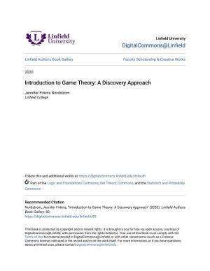 Introduction to Game Theory: a Discovery Approach